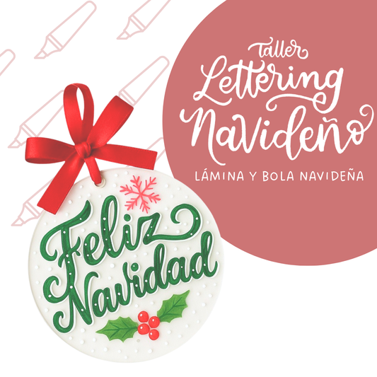 Taller de Iniciación al Lettering – Lámina y Bola Navideña Personalizada